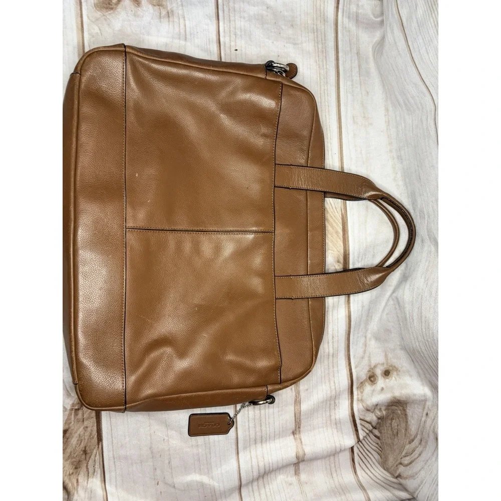 Coach Bleecker Slim Business Bag 70901 Brown Briefcase Men's Laptop Case‎ Travel